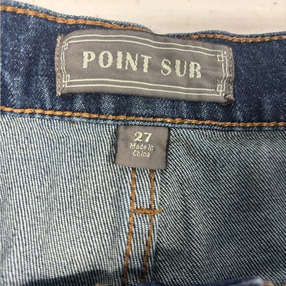 J crew - Point Sur denim Blue Cropped Distressed Jeans 27x27 - Picture 8 of 9